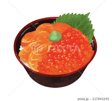 サーモンいくら丼　海鮮丼 117843245