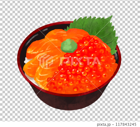 サーモンいくら丼　海鮮丼 117843245