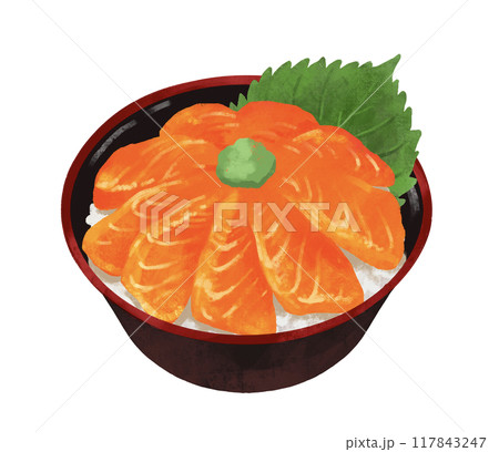 サーモン丼　海鮮丼 117843247