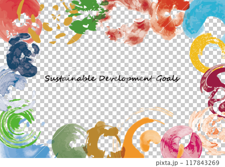 Doodle-style abstract frame of SDGs diversity image Doodle-style abstract frame of SDGs diversity image 117843269