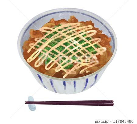 高菜明太マヨ　牛丼のイラスト 117843490