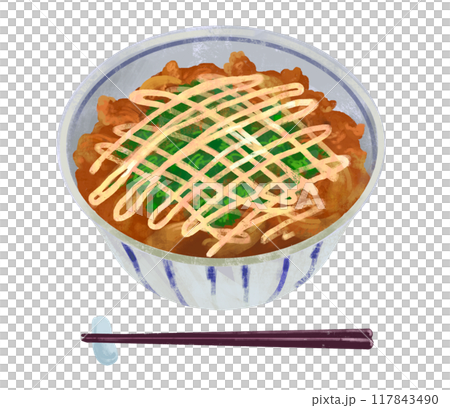 高菜明太マヨ　牛丼のイラスト 117843490