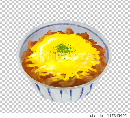 起司牛肉碗 牛肉碗插畫 起司牛肉碗 牛肉碗插畫 117843495