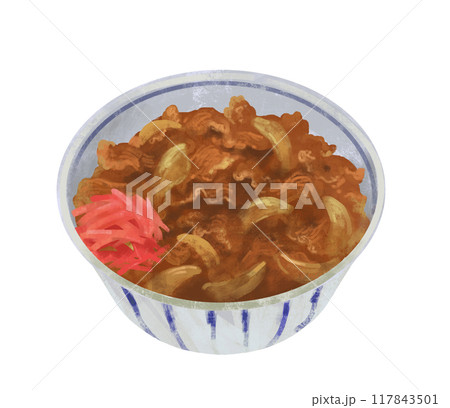 牛丼のイラスト 牛丼のイラスト 117843501