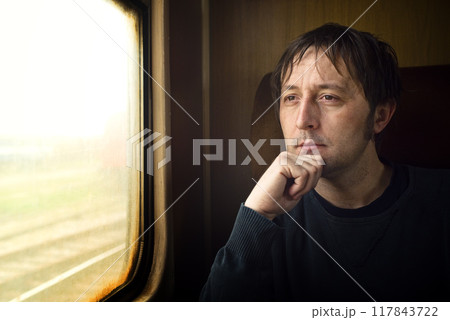 Traveling by train 117843722