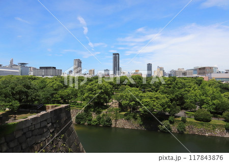 大阪 大阪市中央区 大阪城から見る大阪の街並み 大阪 大阪市中央区 大阪城から見る大阪の街並み 117843876