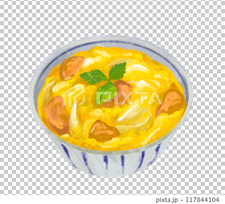 親子丼插圖，一碗飯碗，一碗飯碗 117844104