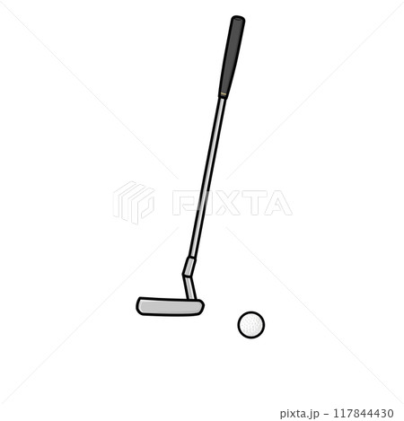 ゴルフクラブ ゴルフボールとパター ゴルフクラブ ゴルフボールとパター 117844430