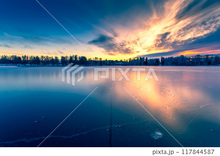 Winter landscape from Sotkamo, Finland. Winter landscape from Sotkamo, Finland. 117844587
