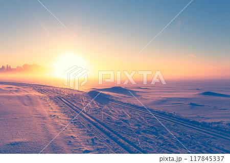 Winter landscape from Sotkamo, Finland. Winter landscape from Sotkamo, Finland. 117845337