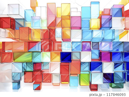 カラフルなブロックの背景 117846093