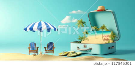 旅行イメージ　ビーチリゾート 117846301