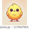 かわいいヒヨコのイラスト 117847065