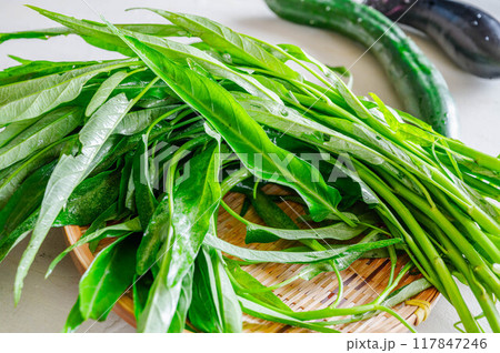 栄養価の高い夏野菜 空心菜 栄養価の高い夏野菜 空心菜 117847246