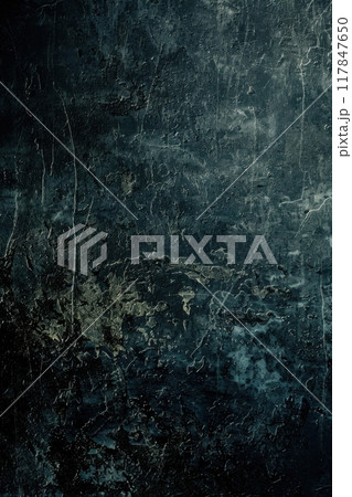 Dark textured vertical surface resembling weathered stone or metal in dim lighting. Generative AI 117847650