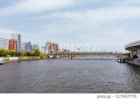 Sumida River in Tokyo Japan 117847779