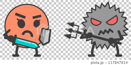 好細菌與壞菌對抗的圖示 117847814