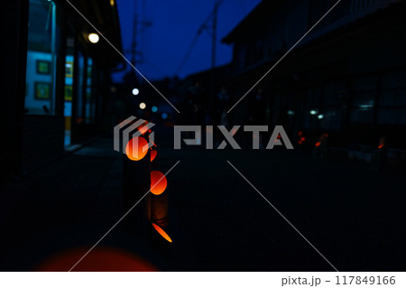 竹田　竹楽　竹灯篭　竹の灯り 117849166