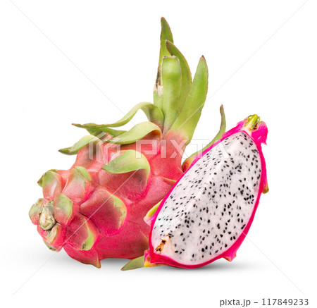 Dragon fruit, pitaya isolated on transparent png 117849233