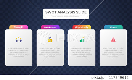 SWOT Analysis Slide Design 117849612