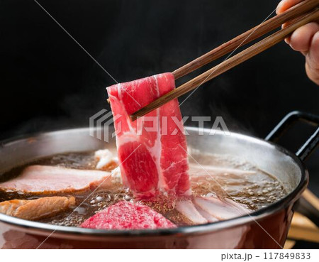 美味しそうなしゃぶしゃぶ 美味しそうなしゃぶしゃぶ 117849833