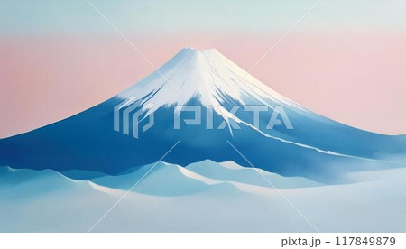 冬の富士山イメージ、日本の観光 117849879