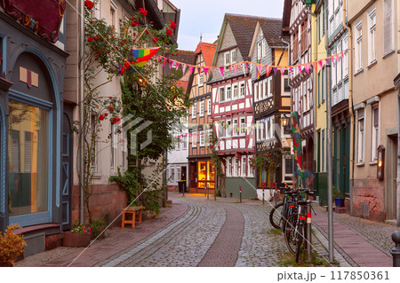 Charming Old Town Street, Marburg, Germany Charming Old Town Street, Marburg, Germany 117850361