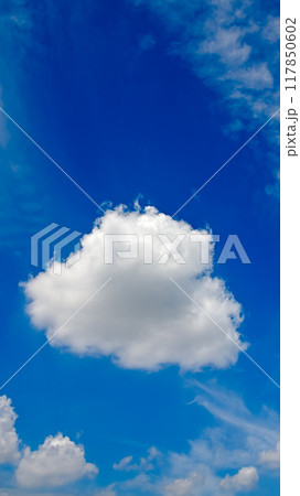 夏の雲(縦構図) 夏の雲(縦構図) 117850602