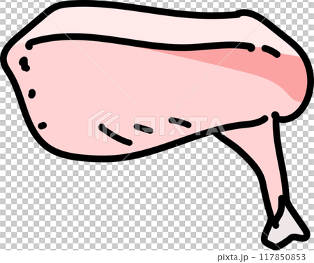Chicken meat_chicken_simple vector illustration 117850853