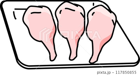 鶏肉_チキン_シンプルベクターイラスト 117850855