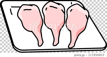 鶏肉_チキン_シンプルベクターイラスト 117850855