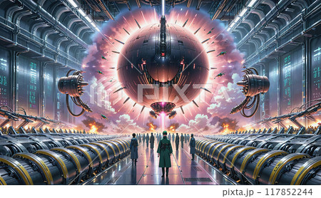 「未来都市の球体惑星帝国」 117852244