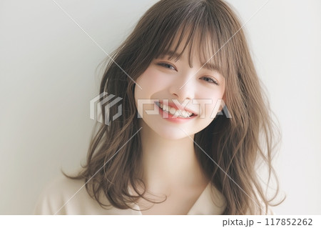 ロングヘアの美しい女性「AI生成画像」 117852262