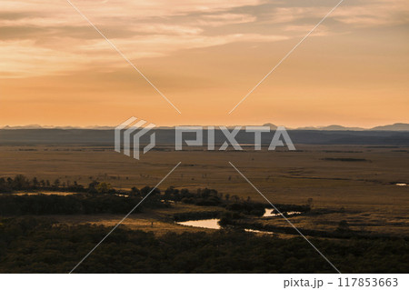 釧路湿原の夕景 釧路湿原の夕景 117853663