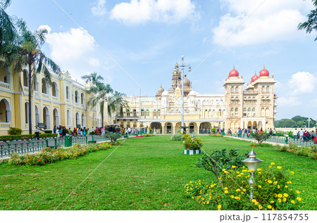 Majestic view of the Mysore Palace Majestic view of the Mysore Palace 117854755