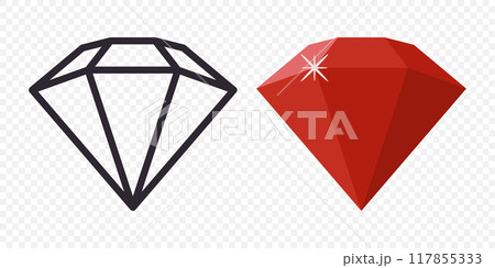 Vector Simple Minimalistic Gemstone Icon. Diamond, Crystal, Rhinestones Closeup Isolated. Jewerly Concept. Design Template of Gemstones, Gem Clipart. Front View Vector Simple Minimalistic Gemstone Icon. Diamond, Crystal, Rhinestones Closeup Isolated. Jewerly Concept. Design Template of Gemstones, Gem Clipart. Front View 117855333
