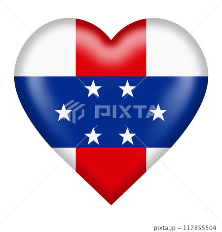 Netherlands Antilles flag heart button Netherlands Antilles flag heart button 117855504