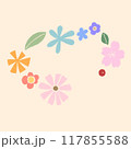 いろんな花とハート 117855588