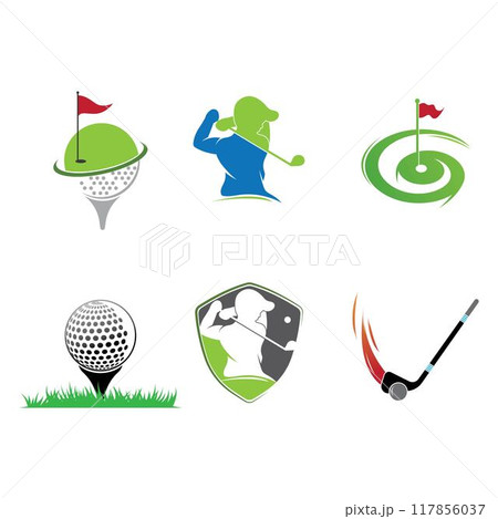 Golf Logo Template vector illustration icon design Golf Logo Template vector illustration icon design 117856037