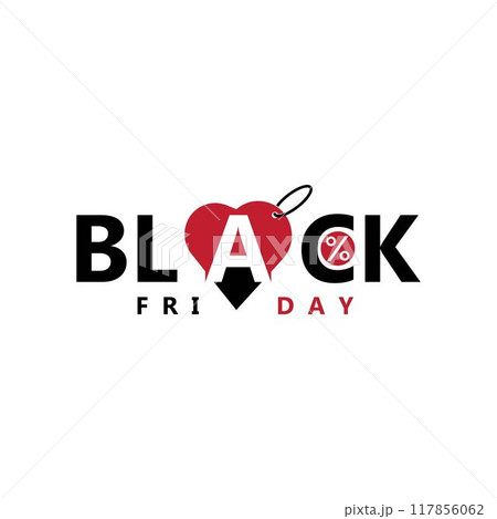 Discount or sale logo design label - Black Friday logo concept 117856062