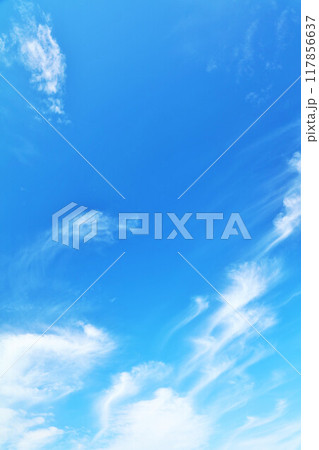 秋の青空と雲 秋の青空と雲 117856637