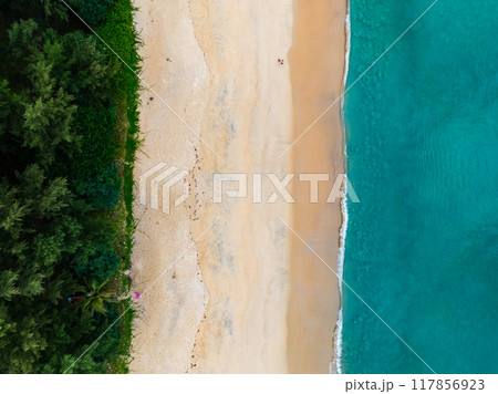 Beautiful sea summer landscape, Waves sea water surface High quality video Bird's eye view, Drone top view waves crashing on sand beach,Nature ocean sea beach background Beautiful sea summer landscape, Waves sea water surface High quality video Bird's eye view, Drone top view waves crashing on sand beach,Nature ocean sea beach background 117856923