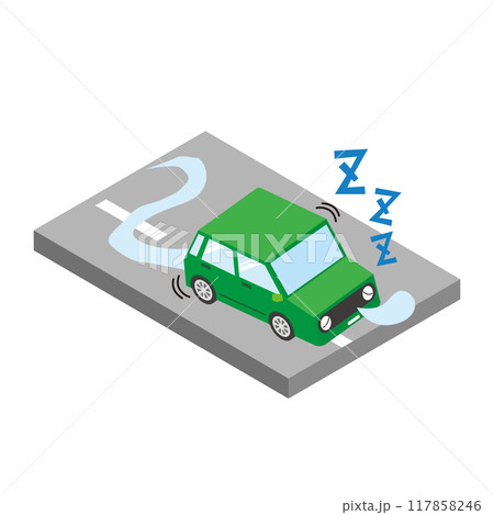いねむり運転する車 117858246