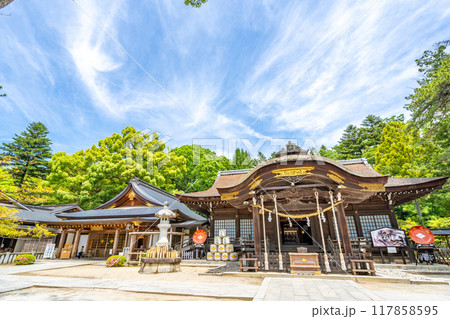 武田神社 拝殿 中門 菱和殿 社務所 甲斐の国の守護神 「勝運」のご利益 武田神社 拝殿 中門 菱和殿 社務所 甲斐の国の守護神 「勝運」のご利益 117858595