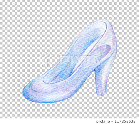 水彩イラスト　ガラスの靴 117858638