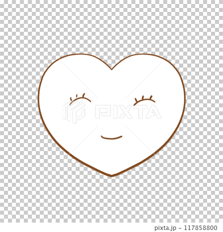 優しい手描きのハート 117858800