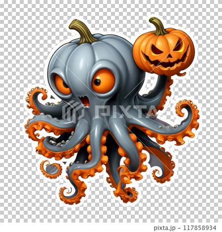 Halloween Pumpkin Stickers 117858934