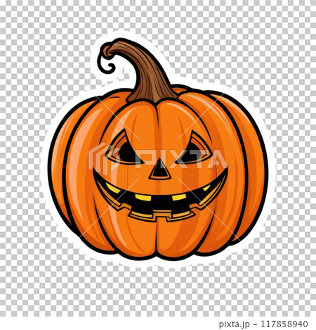 Halloween Pumpkin Stickers 117858940