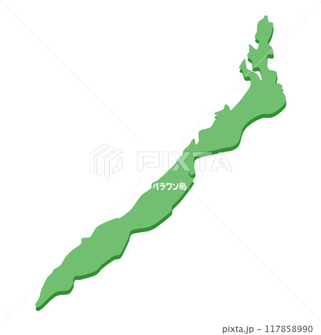 パワラン島の形(フィリピン) 117858990