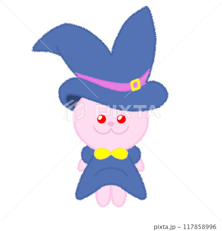 魔法使いのうさぎのイラスト【おすわりver.】 117858996